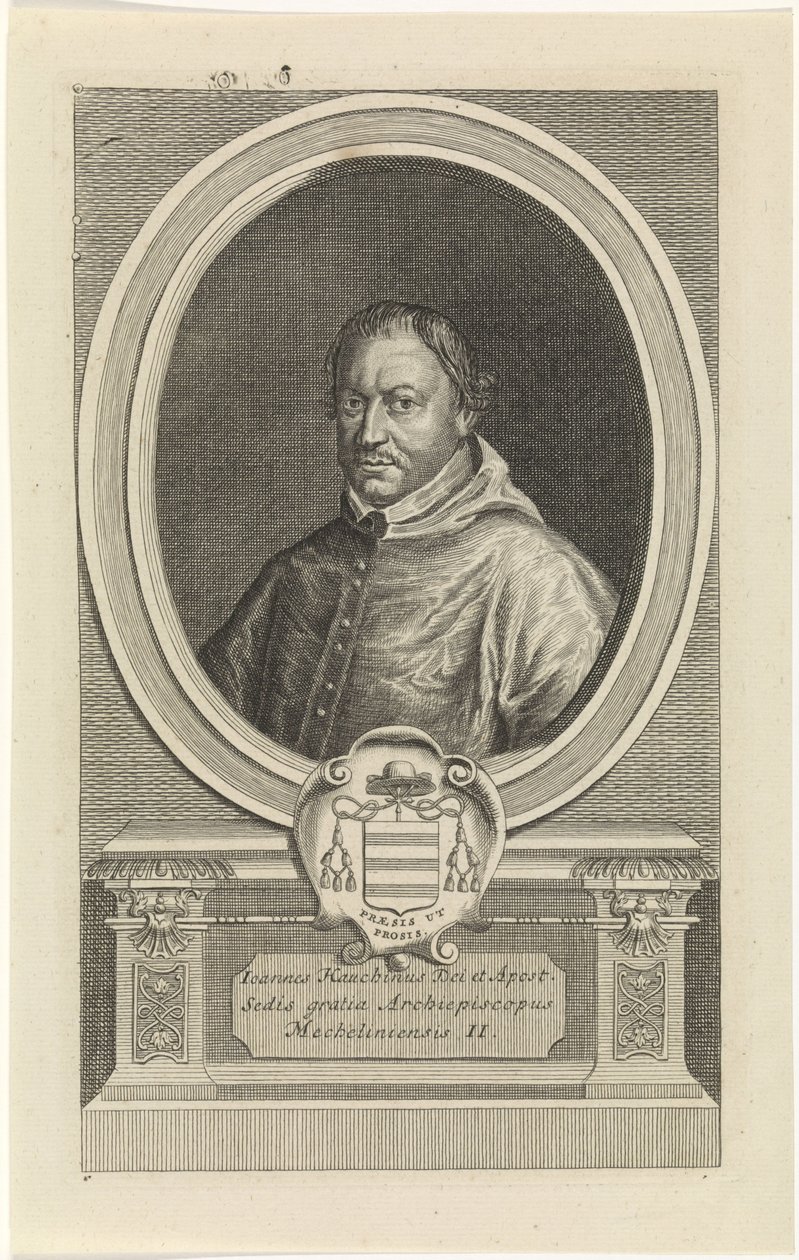 Portret Joannes Hauchin grawerowany przez Jana Chrzciciela Jongelincka autorstwa Jan Baptist Jongelinck