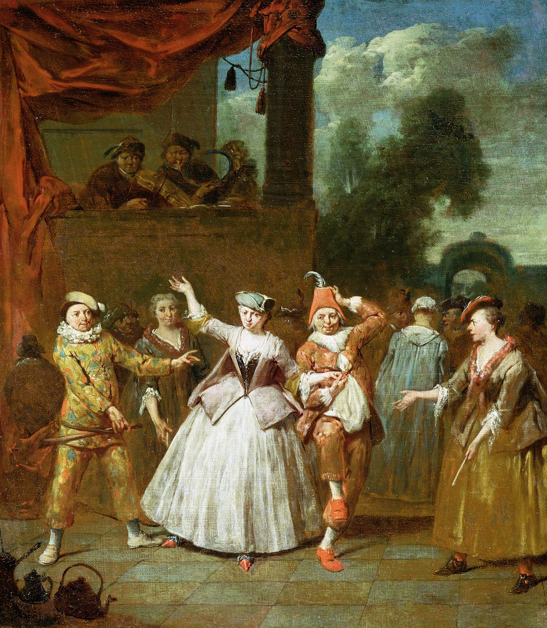 Aktorzy z Commedia dellArte autorstwa Jan Baptist Lambrechts