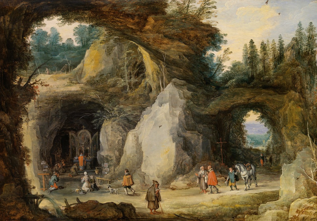 Pustelnik przed grotą autorstwa Jan the Elder Brueghel