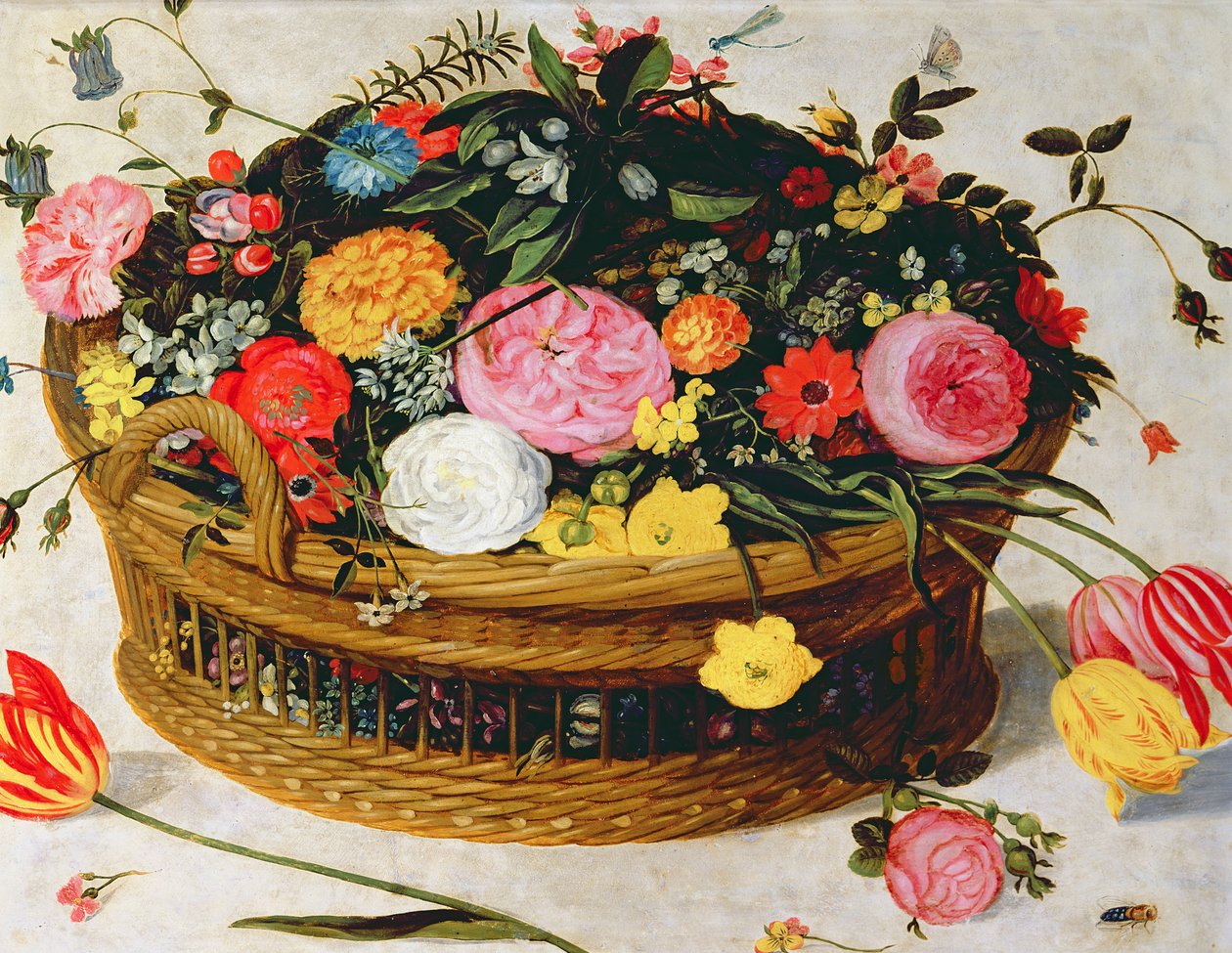 Kosz kwiatów autorstwa Jan the Elder Brueghel