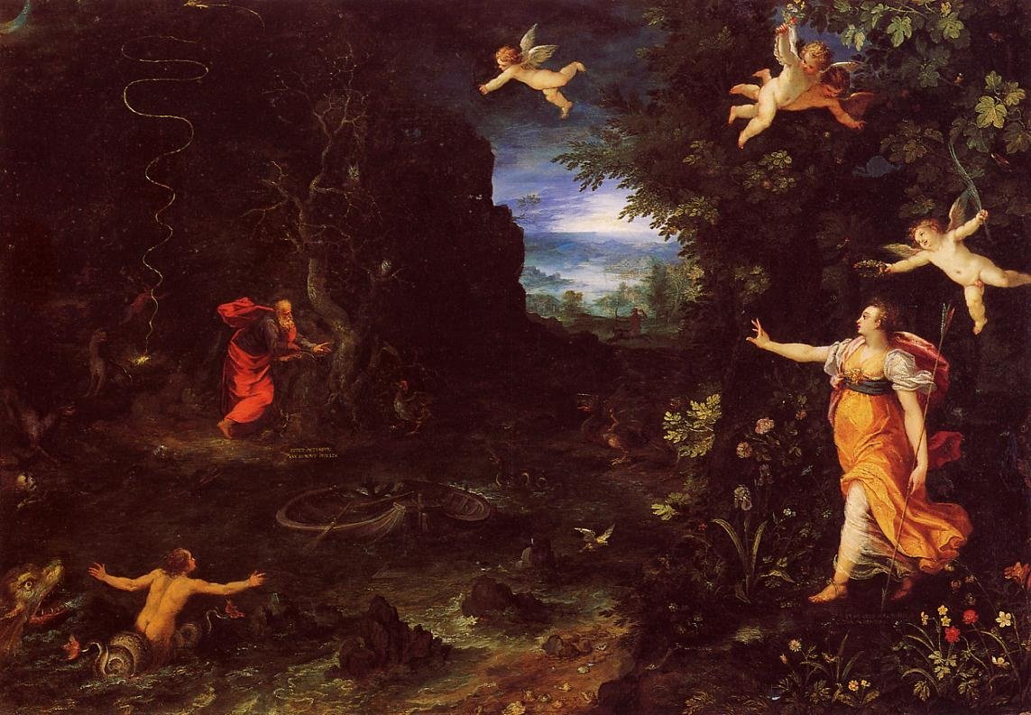 Kirke i Ulisses autorstwa Jan the Elder Brueghel