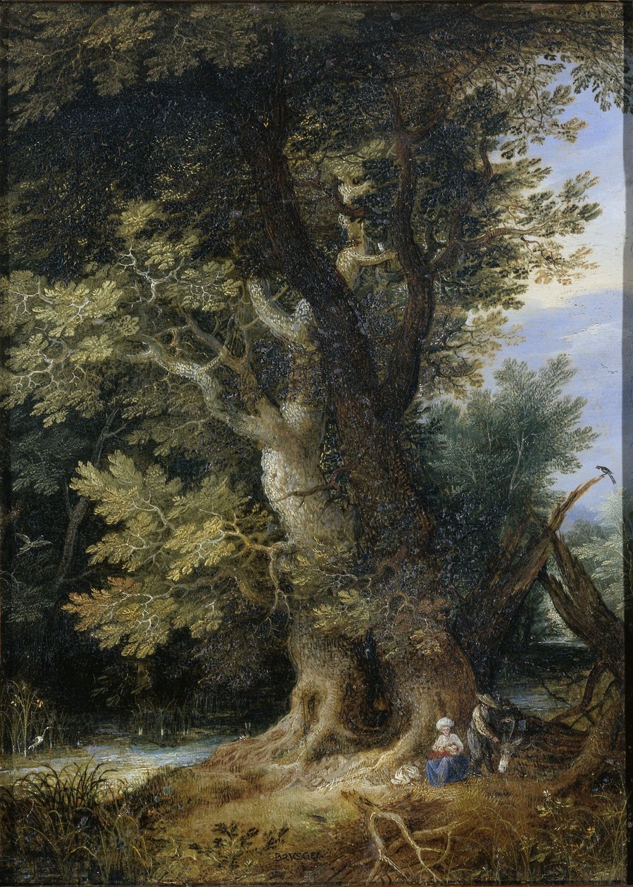 Odpocznij w locie do Egiptu autorstwa Jan the Elder Brueghel
