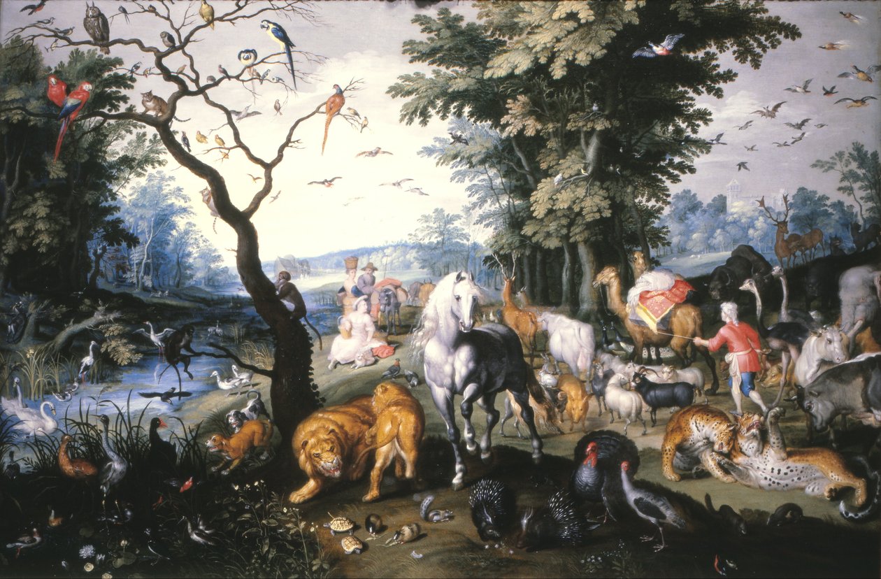 Zwierzęta wchodzące do Arki Noego autorstwa Jan the Elder Brueghel