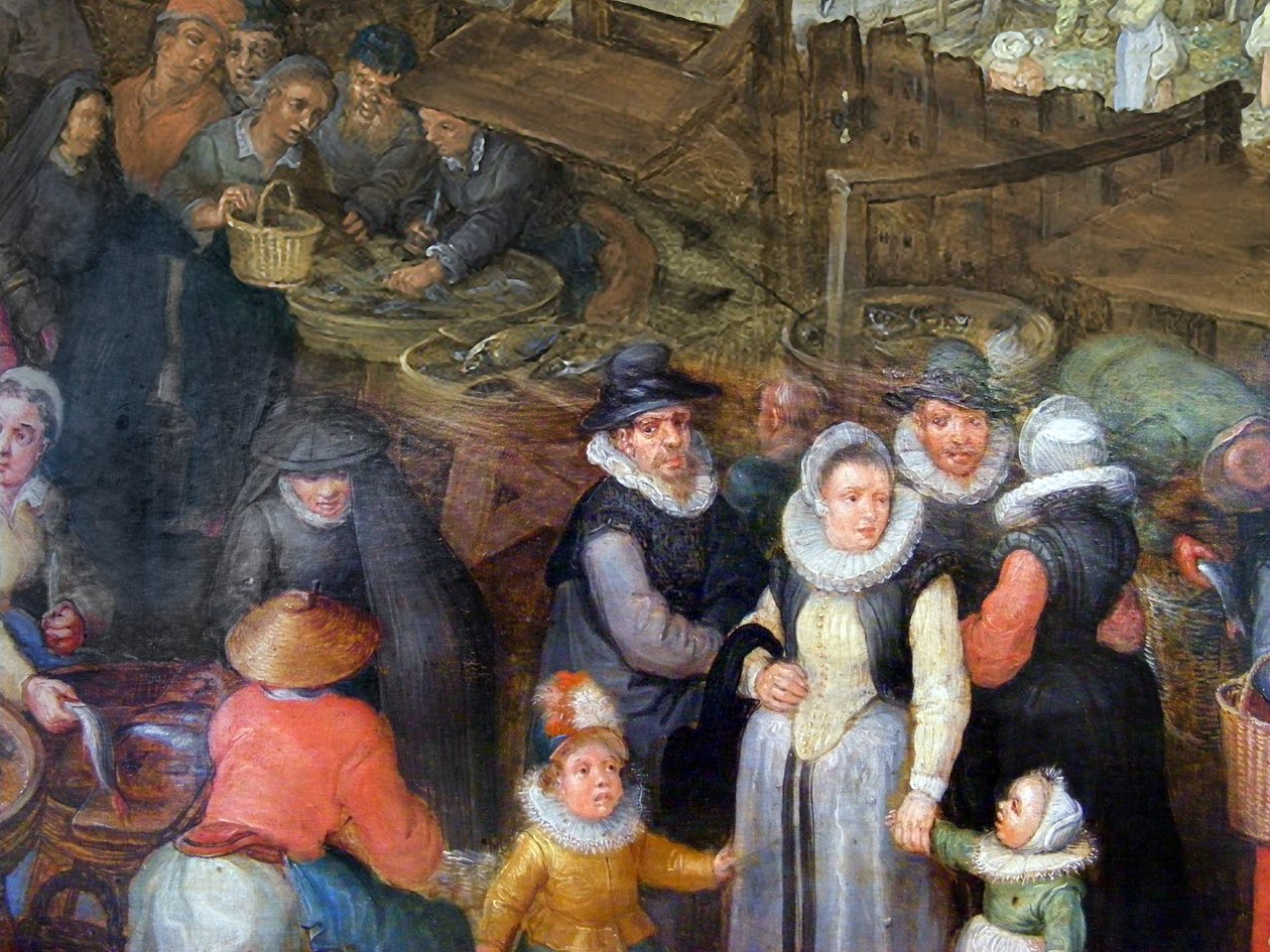 Wielki Targ Rybny autorstwa Jan the Elder Brueghel