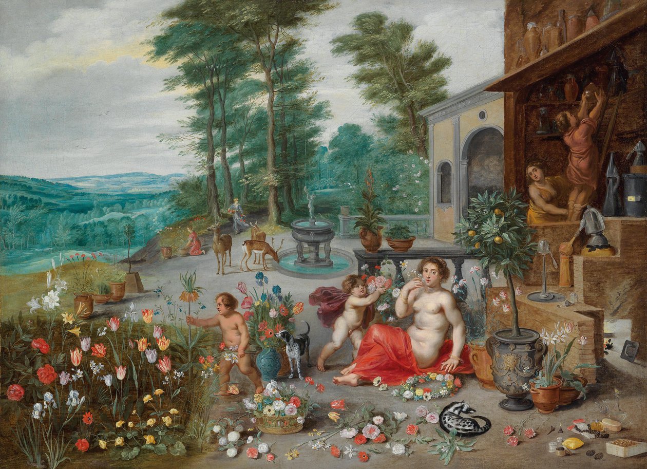 Alegoria zapachu autorstwa Jan Brueghel the Younger