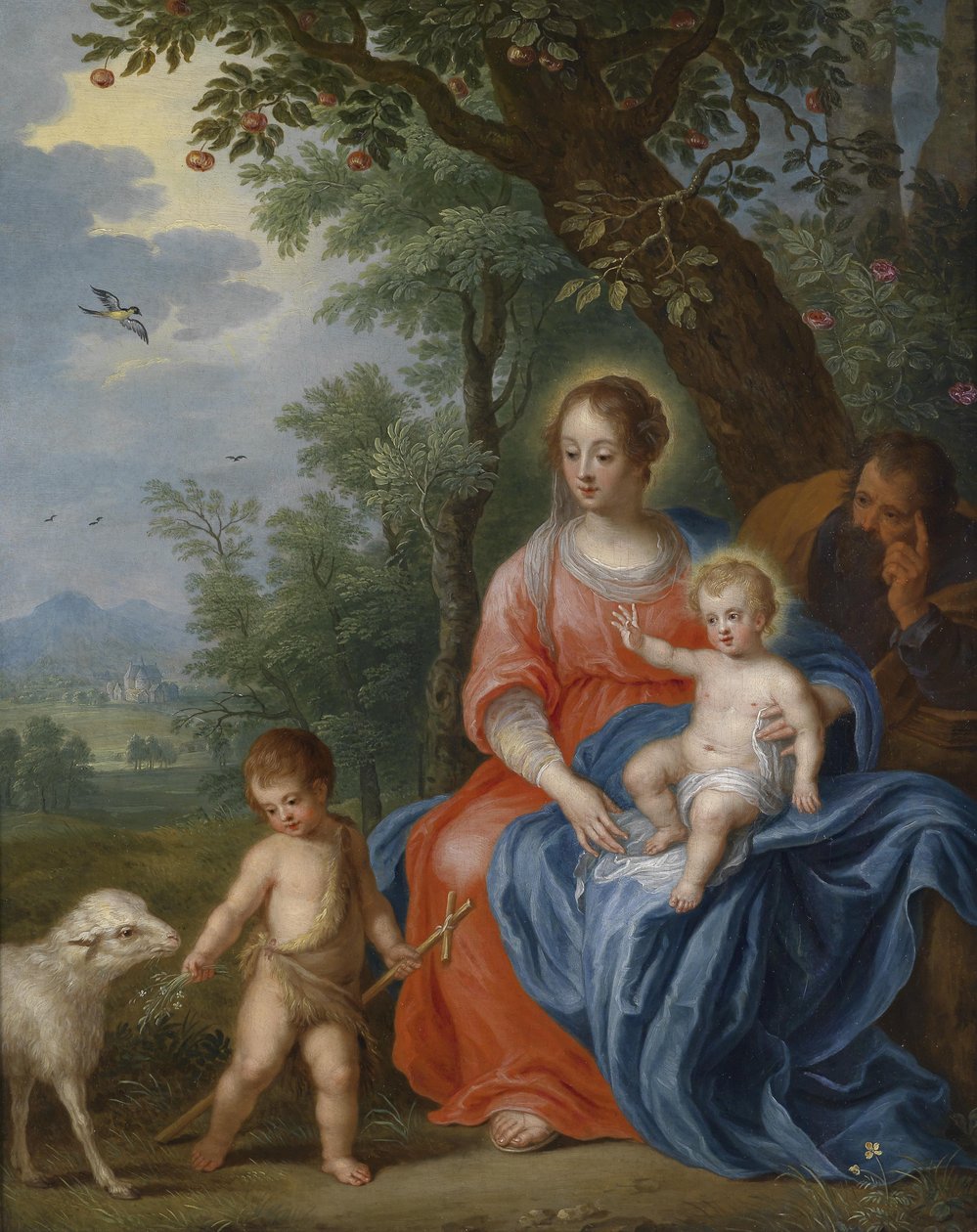 Święta Rodzina z chłopcem Janem i barankiem autorstwa Jan Brueghel the Younger
