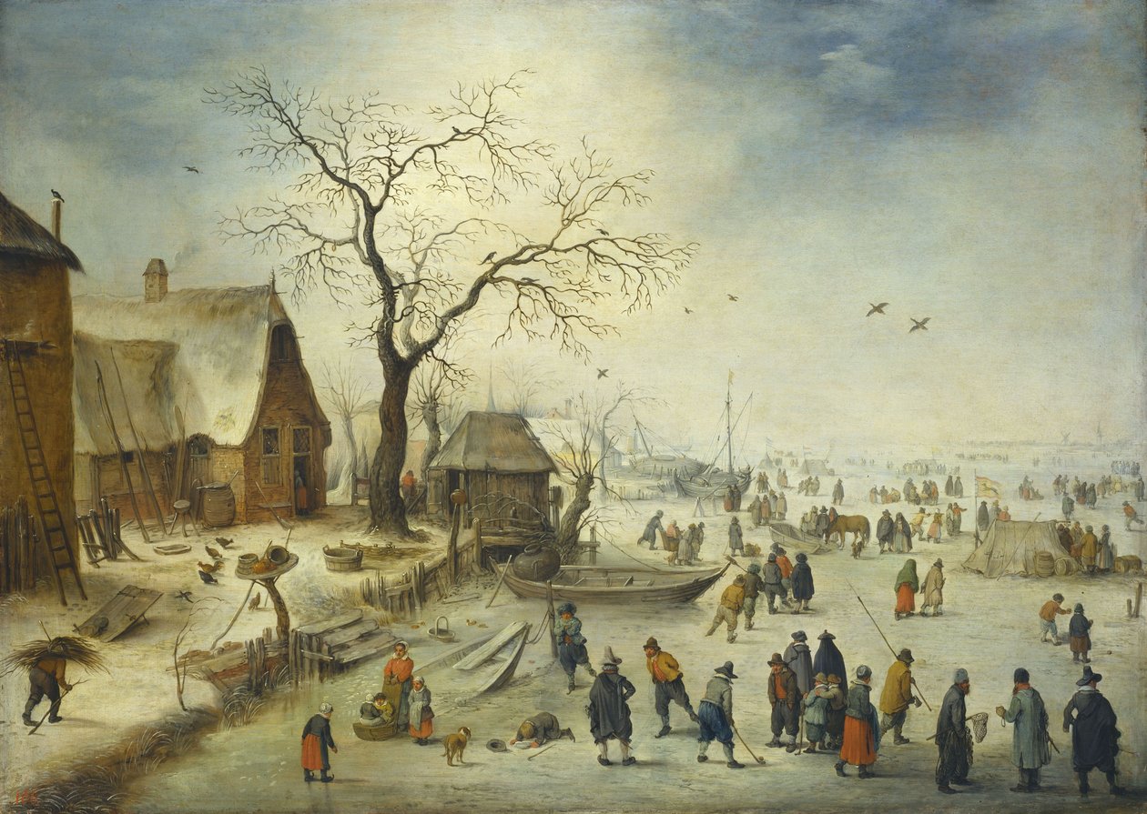 Wieśniacy na lodzie autorstwa Jan Brueghel the Younger