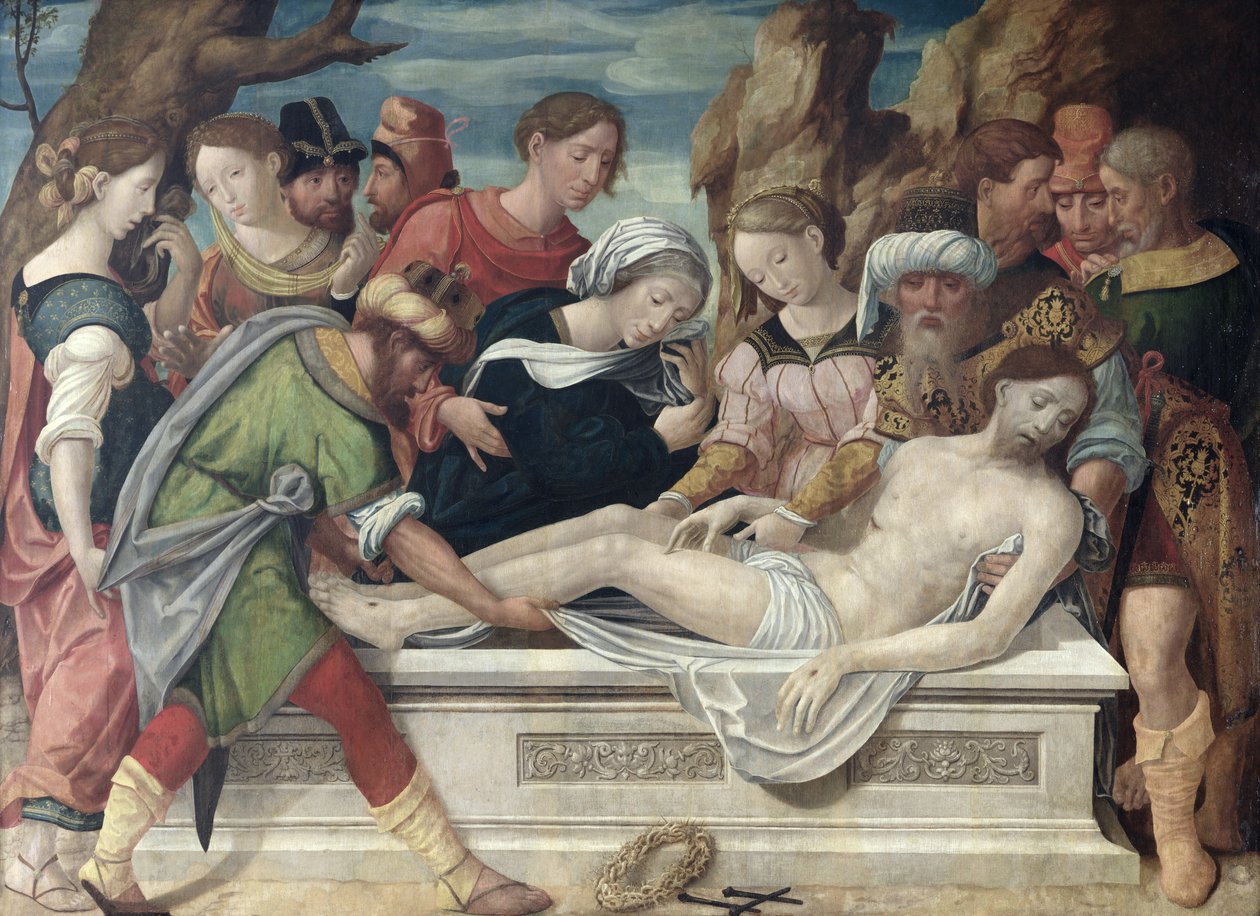 Złożenie do grobu autorstwa Jan Cornelisz Vermeyen