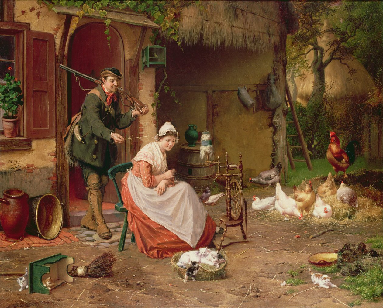 Scena gospodarska, XIX w. autorstwa Jan David Cole