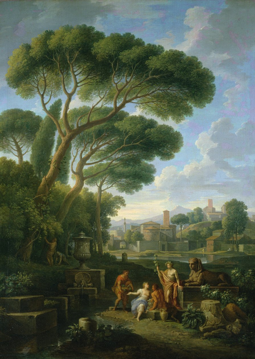 Postacie w rzymskim krajobrazie autorstwa Jan Frans van Bloemen