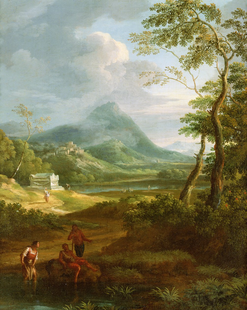 Postacie w klasycznym krajobrazie (para 81819) autorstwa Jan Frans van Bloemen