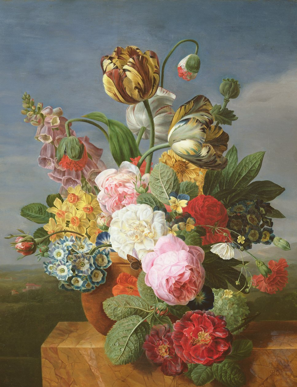 Bukiet kwiatów w wazonie autorstwa Jan Frans van Dael