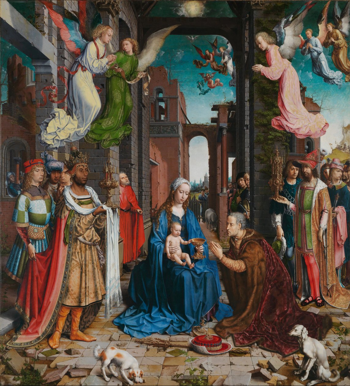 Adoracja Trzech Króli, 1510-5 autorstwa Jan Gossaert