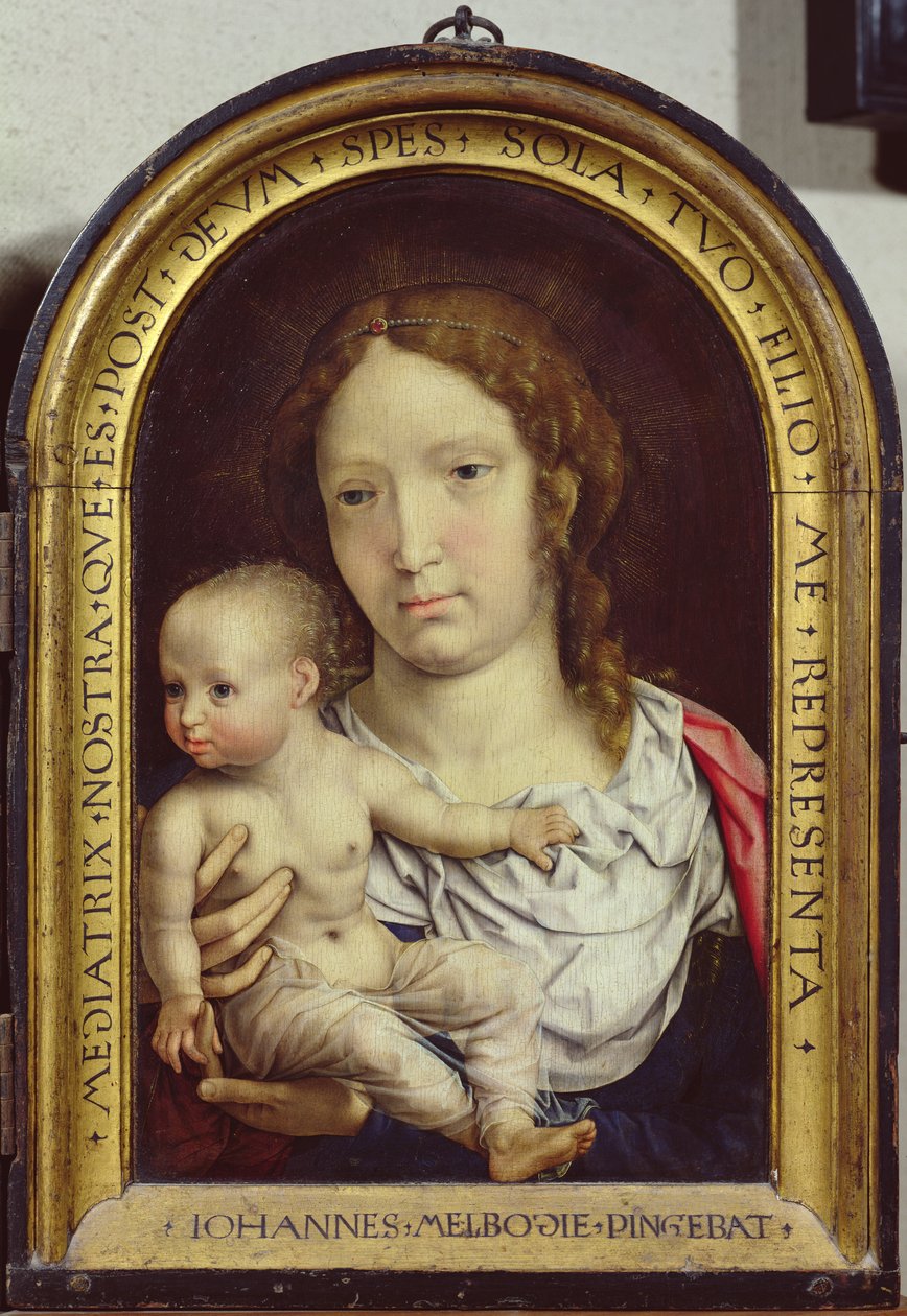 Dyptyk Carondelet: prawy panel przedstawiający Dziewicę z Dzieciątkiem, 1517 (zob. także 97189 i 210362) autorstwa Jan Gossaert