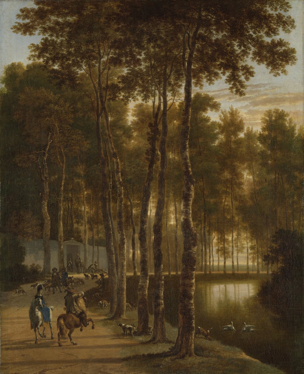 Aleja brzóz autorstwa Jan Hackaert