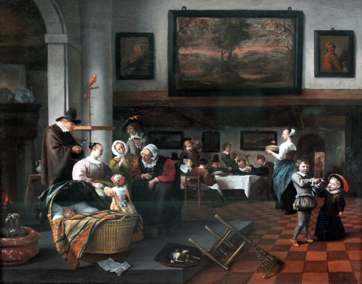 Chrzest dzieci autorstwa Jan Havickszoon Steen