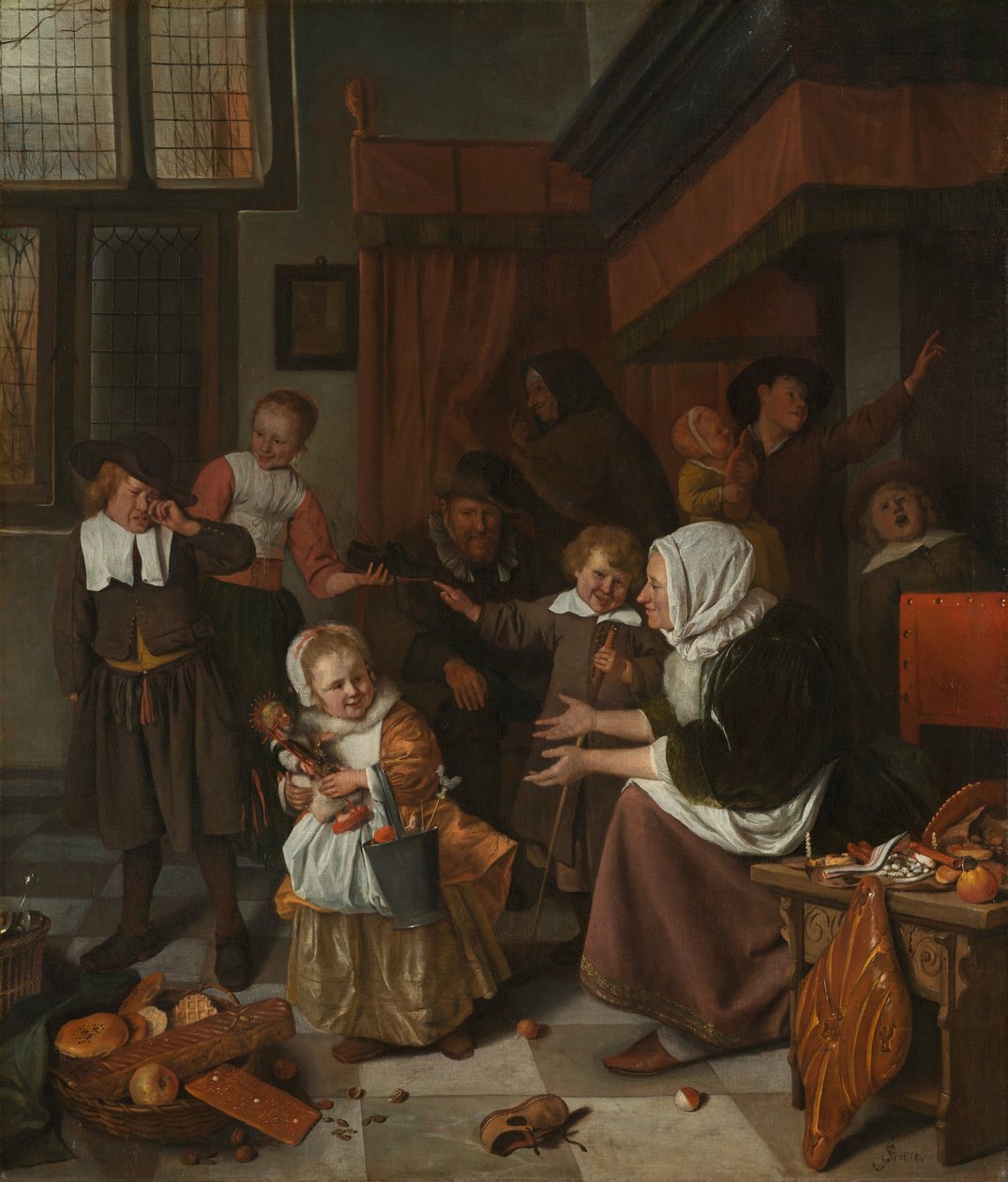 Święto św. Mikołaja autorstwa Jan Havickszoon Steen