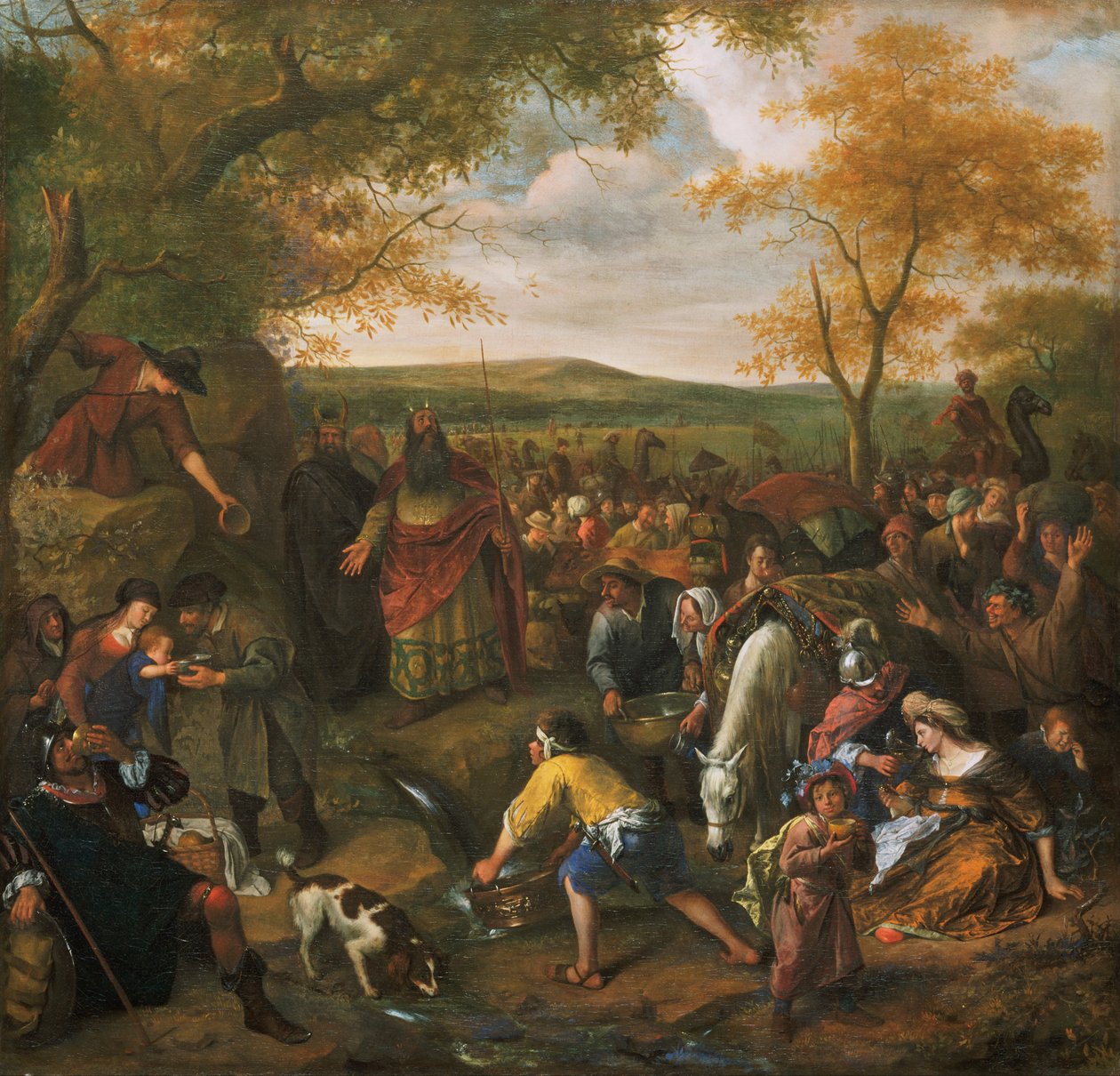 Mojżesz uderzający w skałę autorstwa Jan Havickszoon Steen