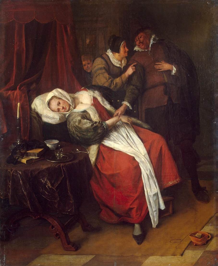 Wizyta lekarzy autorstwa Jan Havickszoon Steen