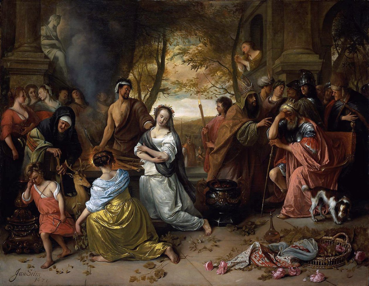 Ofiara z Ifigenii autorstwa Jan Havickszoon Steen