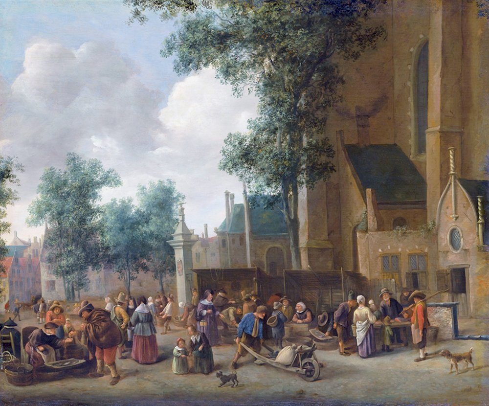 Targ rybny w Hadze autorstwa Jan Havickszoon Steen