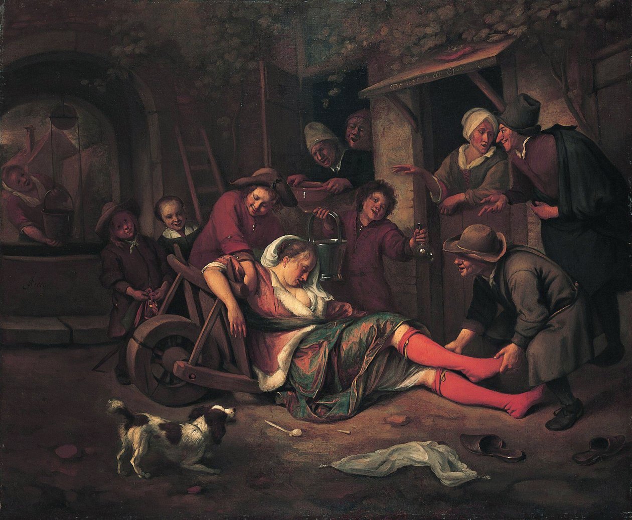 Wino to prześmiewca autorstwa Jan Havickszoon Steen