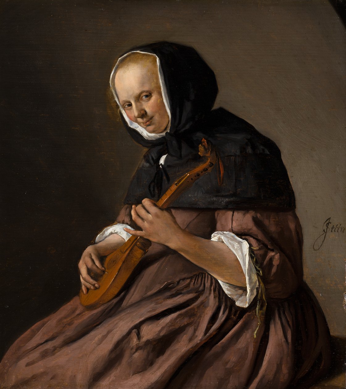 Kobieta gra na Sistrum autorstwa Jan Havickszoon Steen