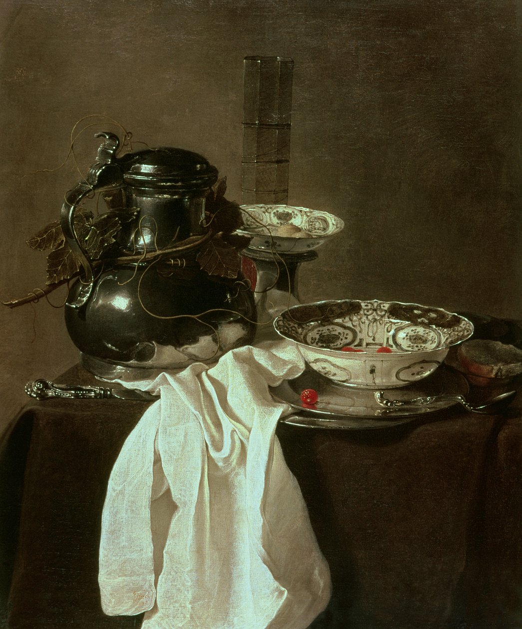 Cyna, Chiny i szkło, 1649 autorstwa Jan Jansz Treck