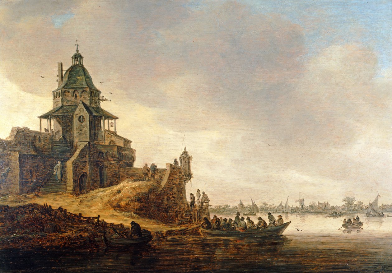 Dordrecht z Rondeel Engelenburg (olej) autorstwa Jan Josephsz van Goyen