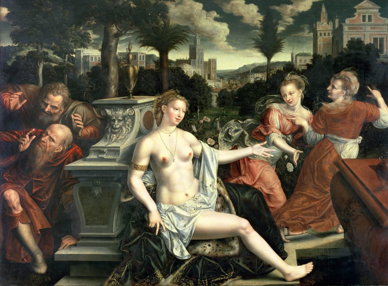 Zuzanna i starsi, 1567 r. autorstwa Jan Massys or Metsys