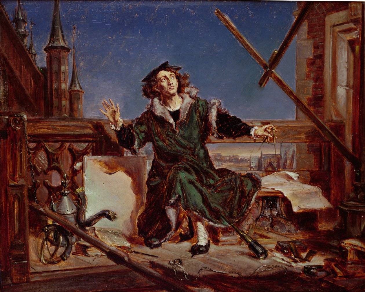 Mikołaj Kopernik (1473-1543) Astronom (olej na tekturze) autorstwa Jan Alojzy Matejko