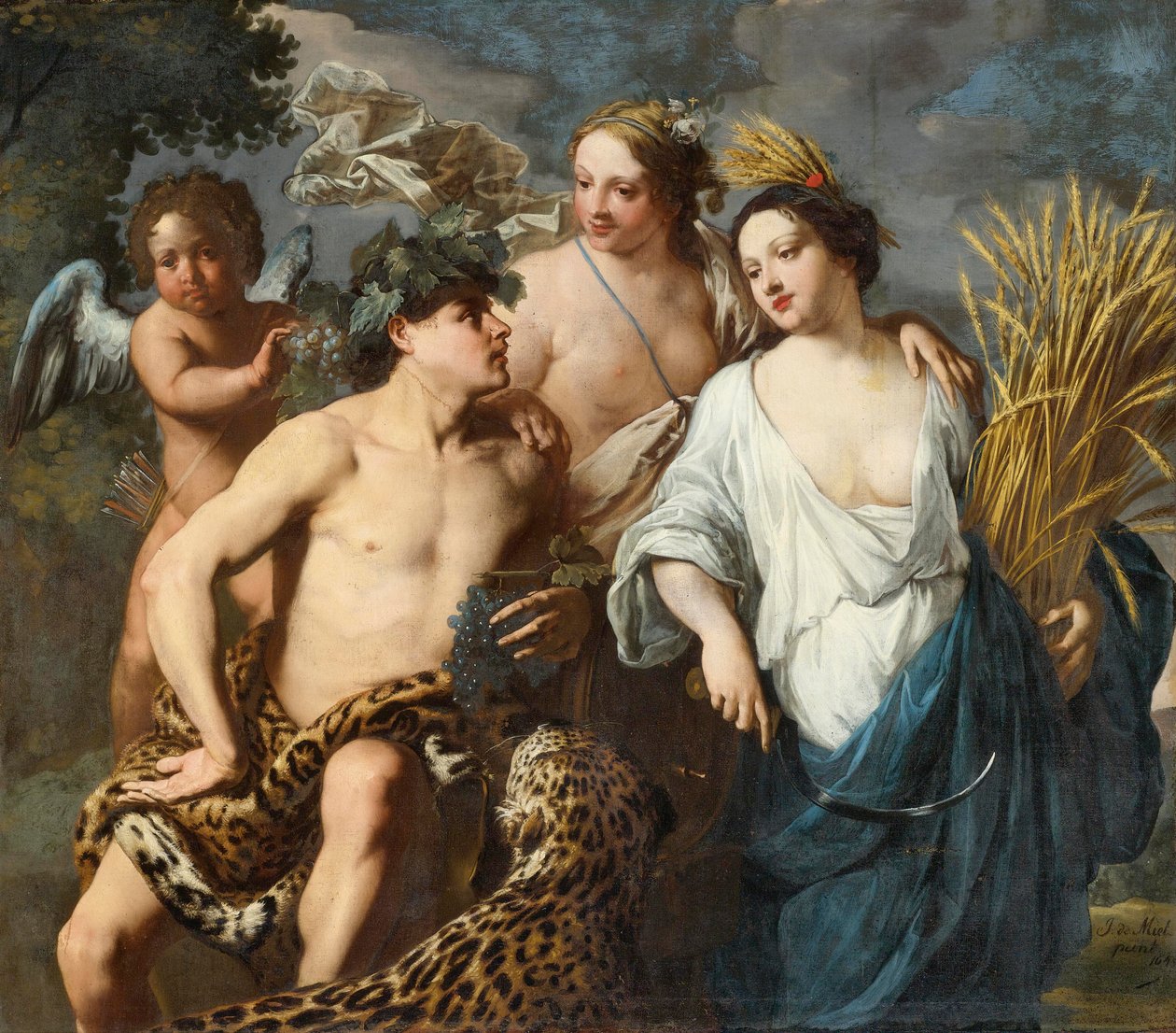 Ceres, Bachus i Wenus autorstwa Jan Miel