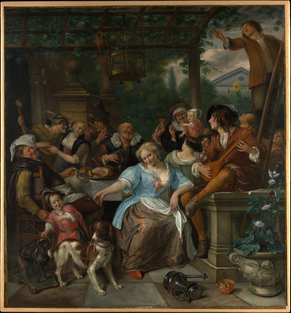 Wesoła firma na tarasie autorstwa Jan Havickszoon Steen