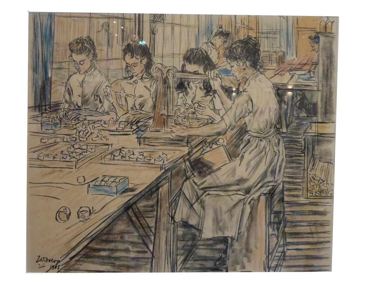  Światła nocne 1 z 12 litografii wykonanych przez Toorop o produkcji świec autorstwa Jan Toorop