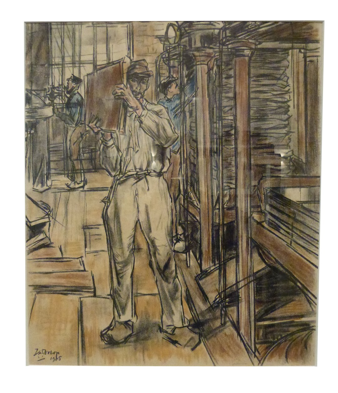 Perserij 1 z 12 litografii, które Toorop wykonał na temat produkcji świec autorstwa Jan Toorop