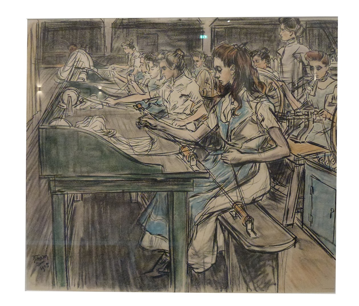Pitpluizers 1 z 12 litosów, które Toorop wykonał na temat produkcji świecn autorstwa Jan Toorop