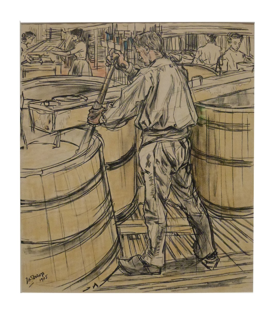 Wanna do mieszania 1 z 12 litografii Toorop wykonanych na temat produkcji świec autorstwa Jan Toorop