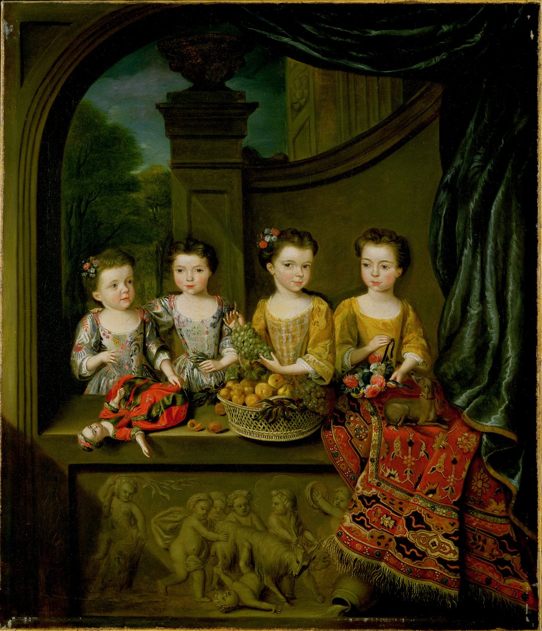 Portret córek Sir Matthew Deckera, Bt., 1718 autorstwa Jan Van Meyer