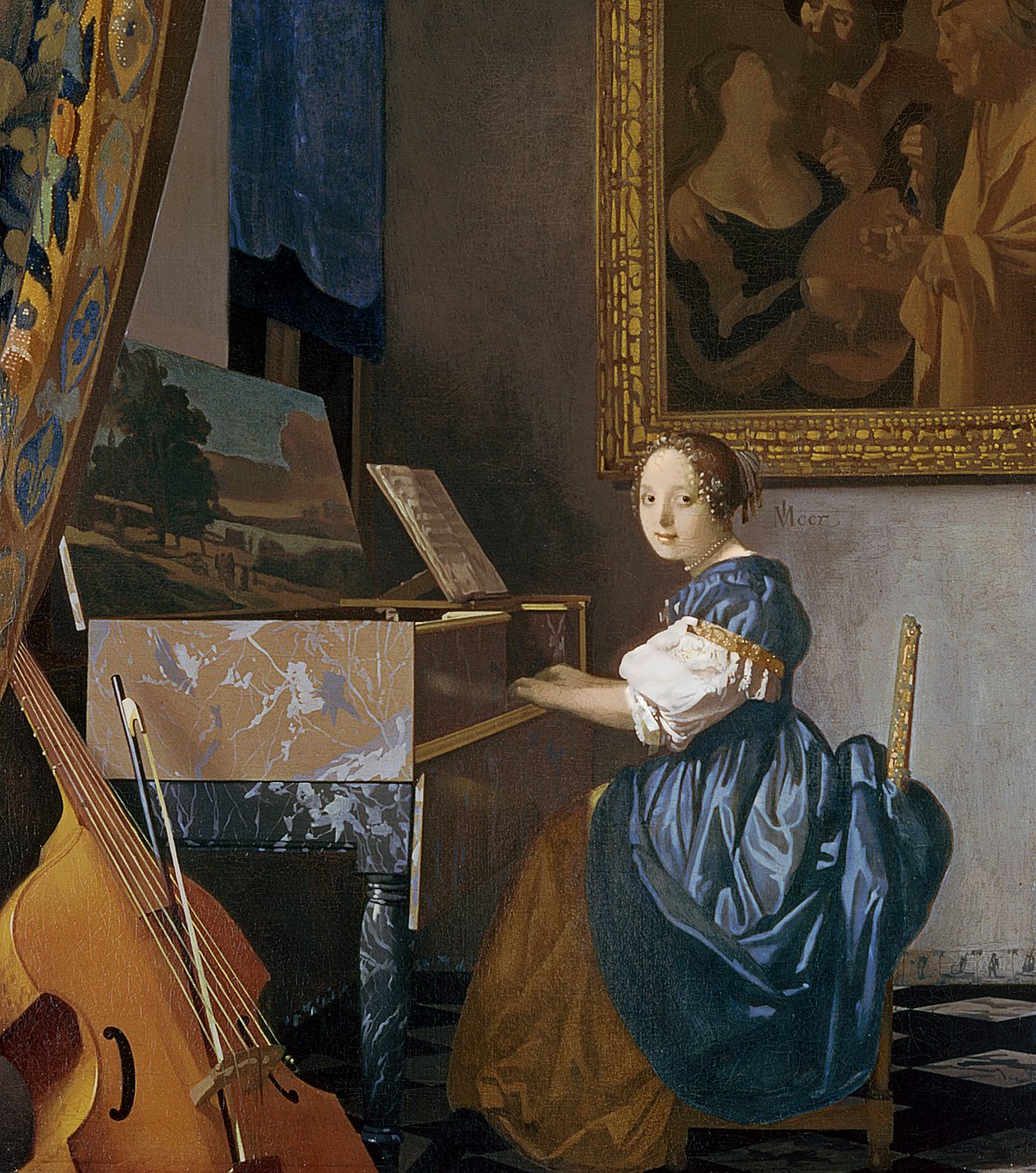 Młoda dama siedząca w Virginal, ok. 1670 autorstwa Jan Vermeer van Delft