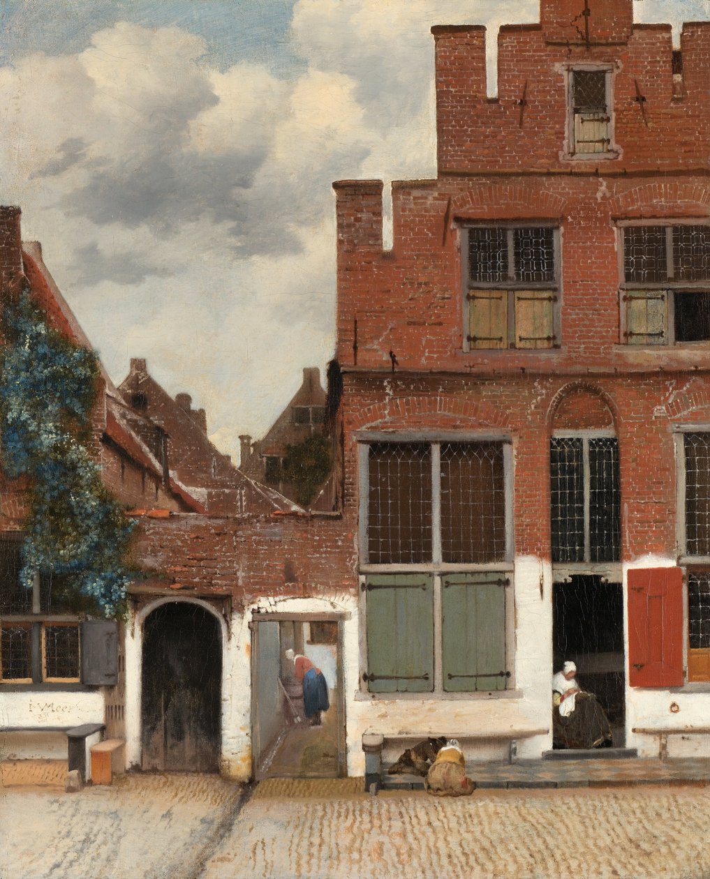 Widok domów w Delft, znany jako Het Straatje autorstwa Jan Vermeer van Delft