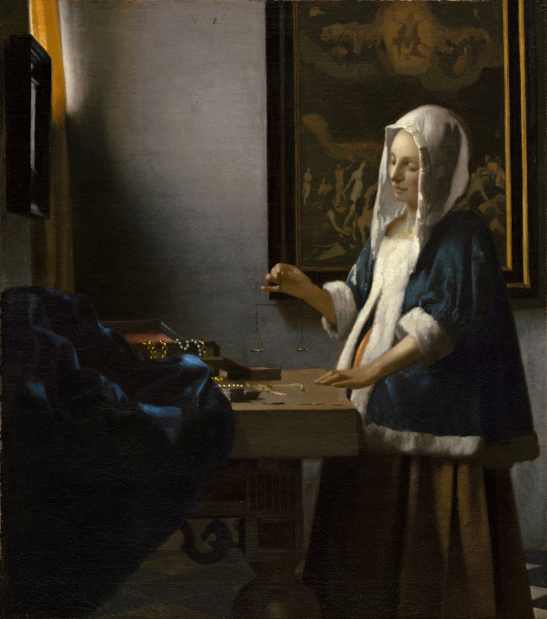 Kobieta trzymająca równowagę autorstwa Jan Vermeer van Delft