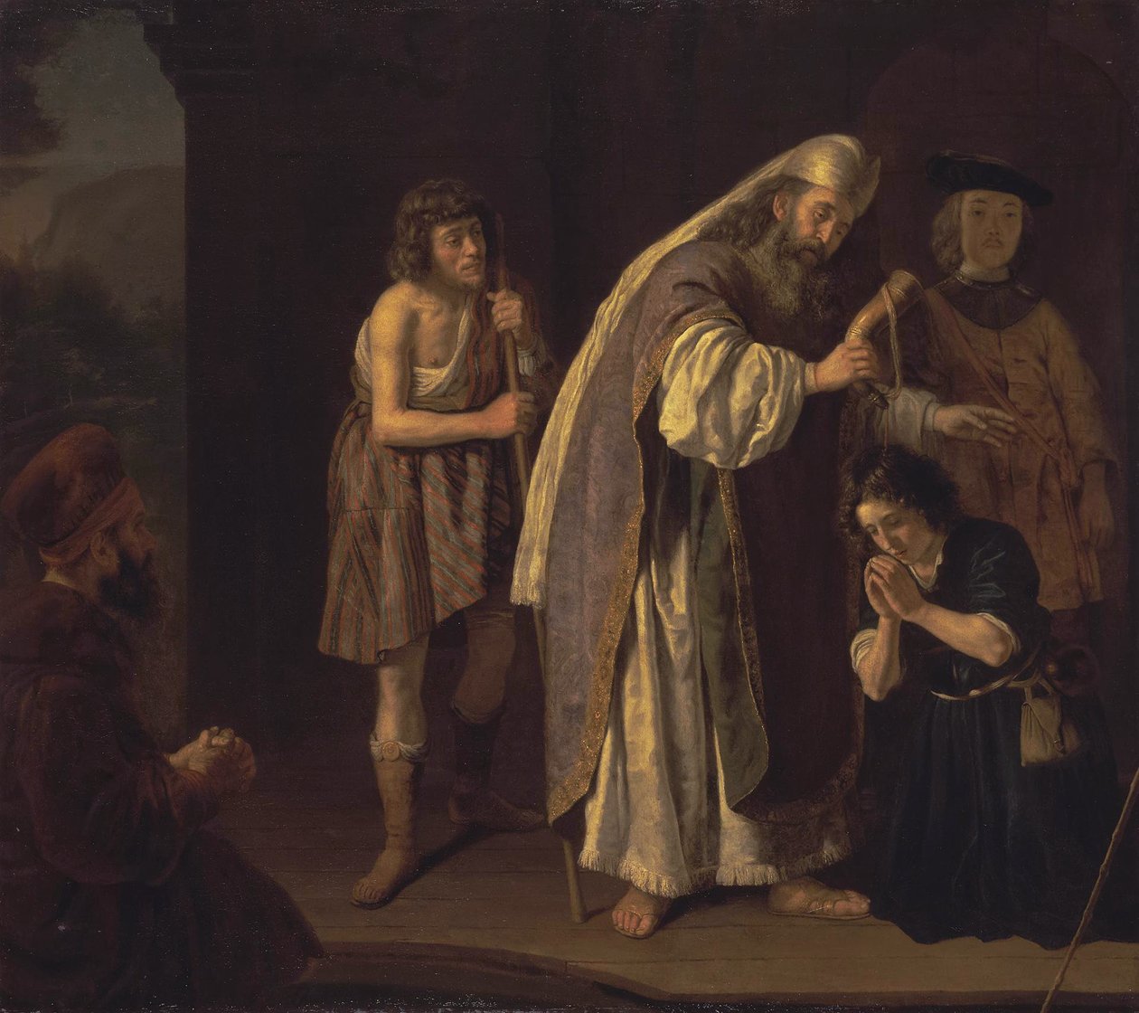 Namaszczenie Dawida, ok. 1645 autorstwa Jan Victors