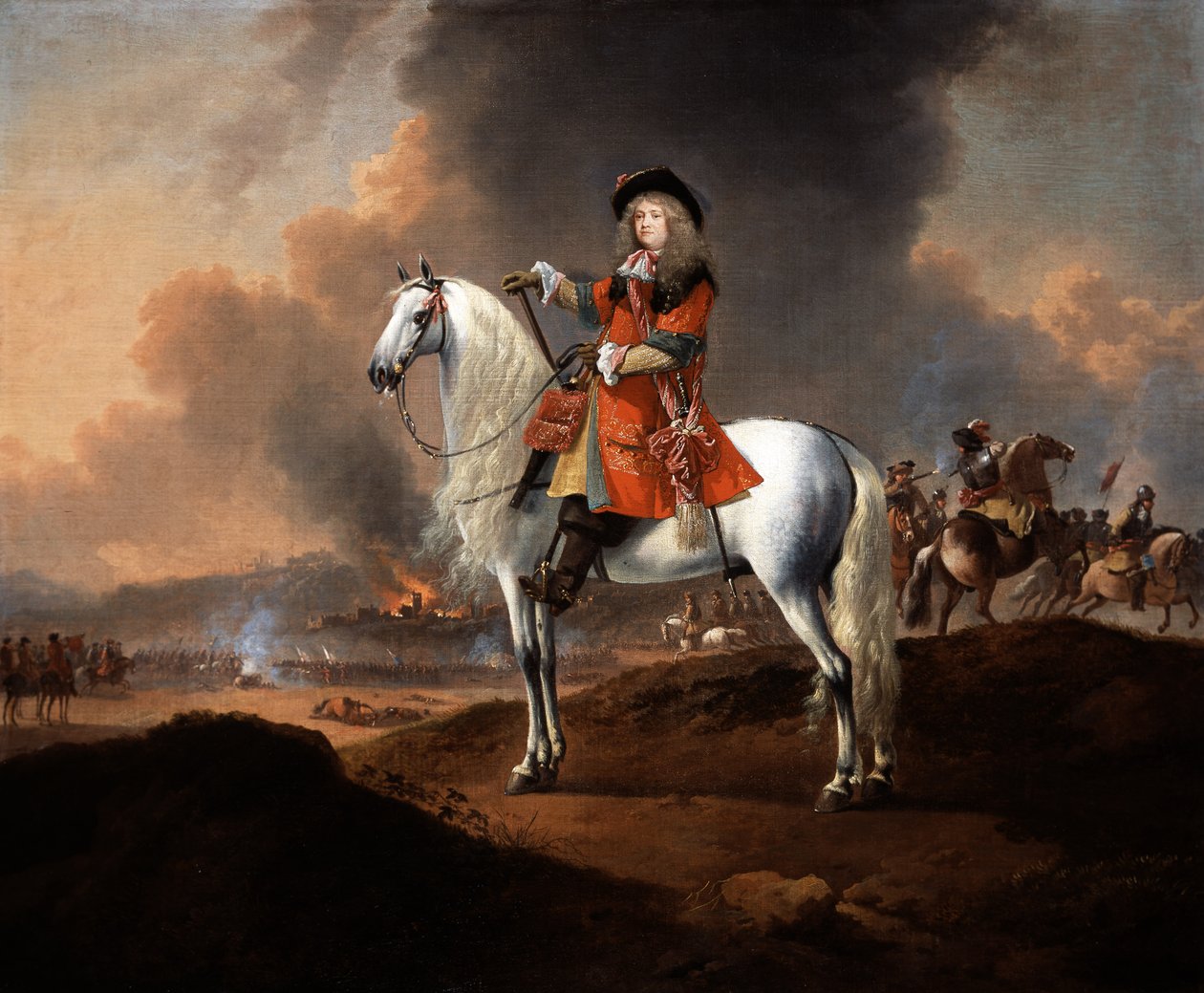 Podpułkownik Randolph Egerton MP (zm.1681) z Królewskiego Oddziału Gwardii Konnej, ok. 1672 r. autorstwa Jan Wyck