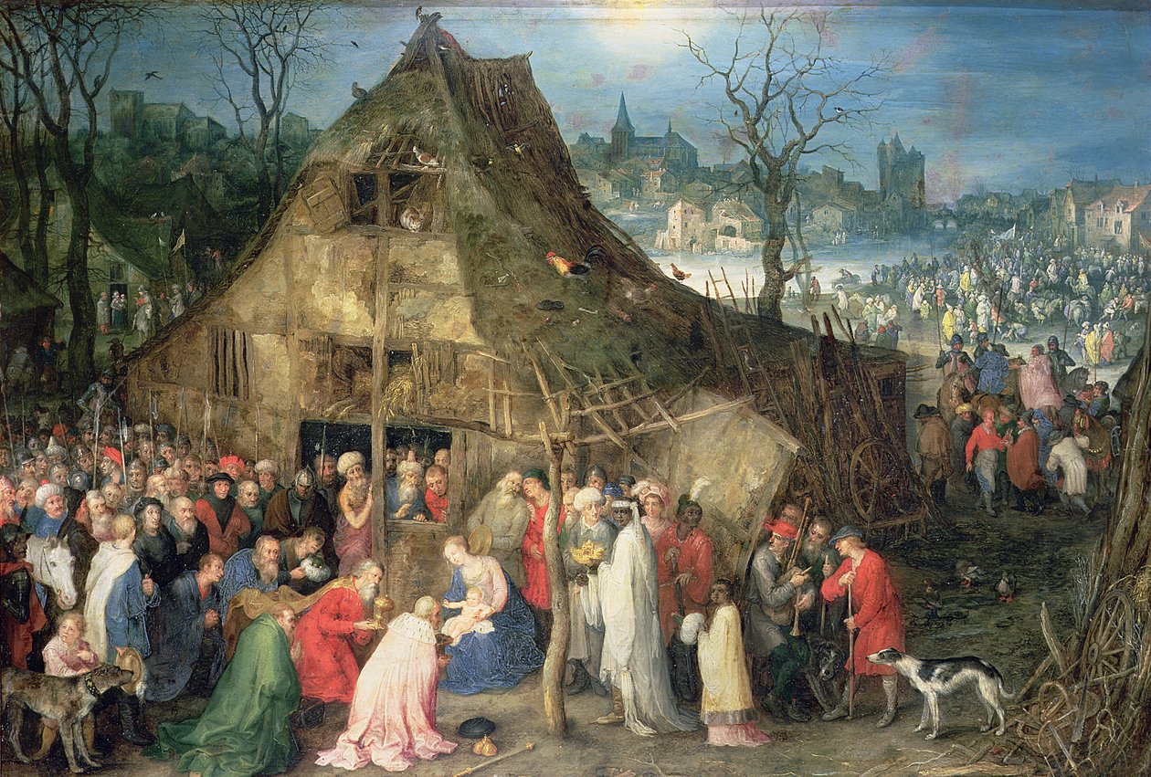 Adoracja Trzech Króli, 1598 autorstwa Jan the Elder Brueghel