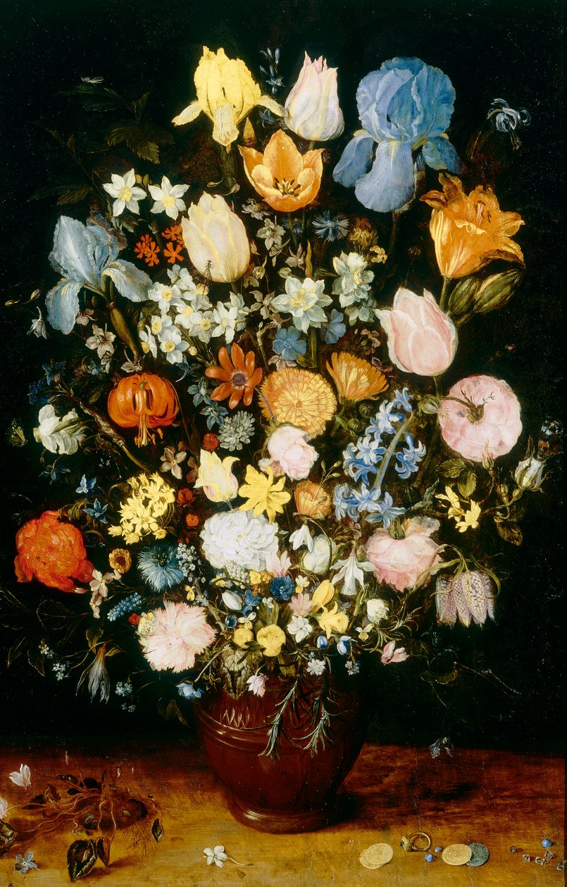 Wazon z kwiatami z irysami autorstwa Jan the Elder Brueghel