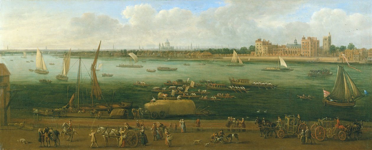 Panoramiczny widok na pałac Lambeth autorstwa Jan the Elder Griffier