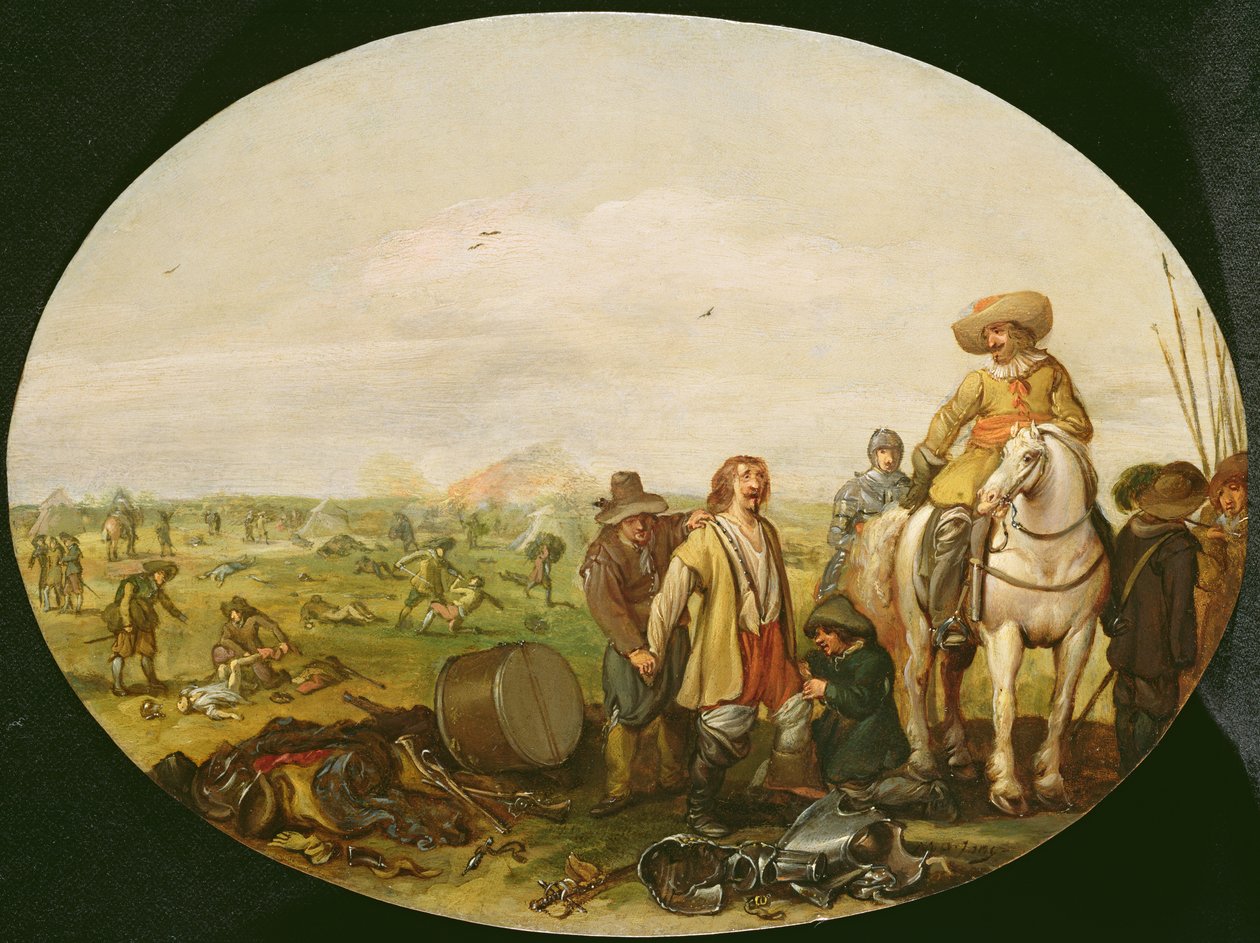Następstwa bitwy (olej na miedzi) autorstwa Jan the Younger Martsen