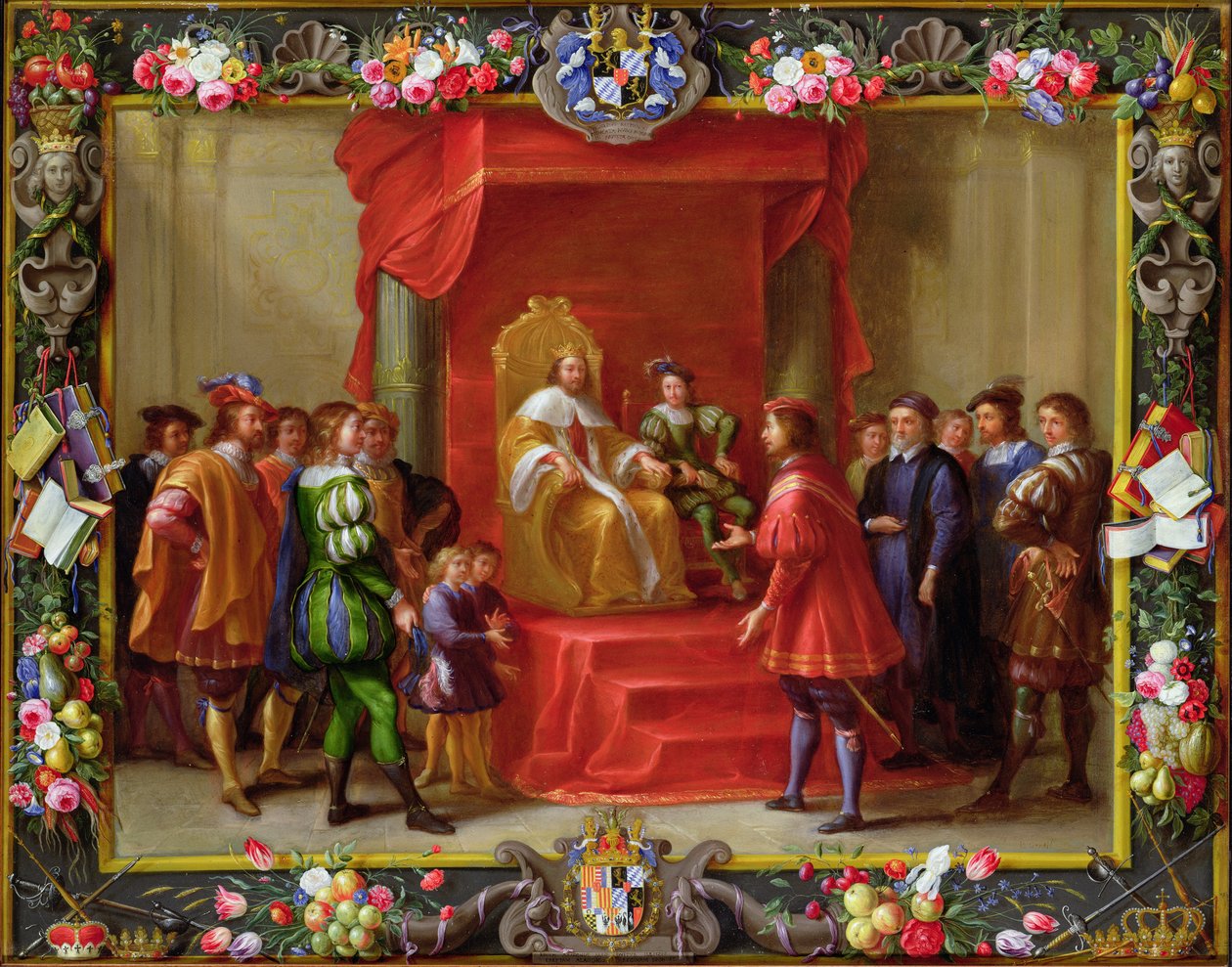 Piotra IV, króla Aragonii odwiedza Guillaume-Raymond Moncada autorstwa Jan van and Primo, Luigi Kessel