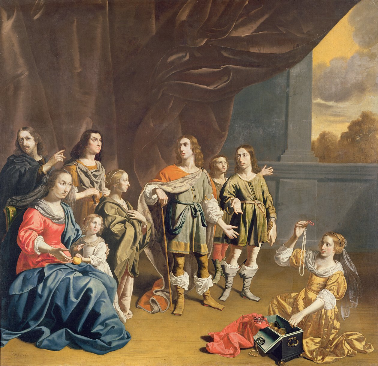 Kornelia i jej klejnoty autorstwa Jan van Bijlert or Bylert