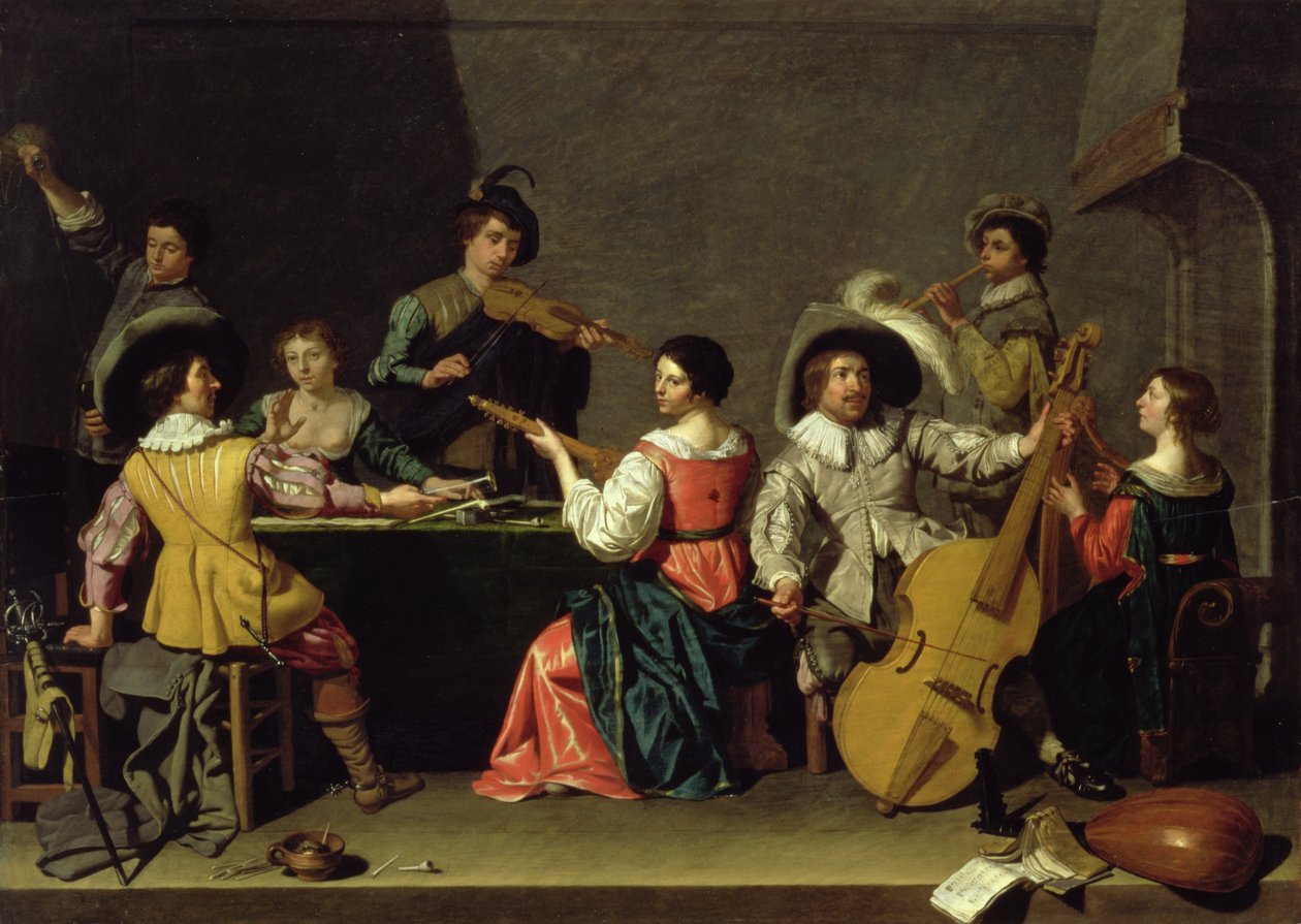 Grupa muzyków autorstwa Jan van Bijlert or Bylert